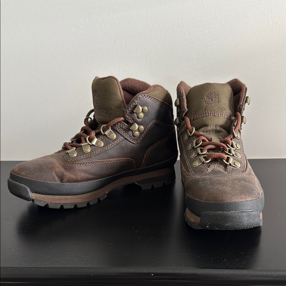 Timberland Women's Dark Brown Leather Boots‎ Sz 6.5